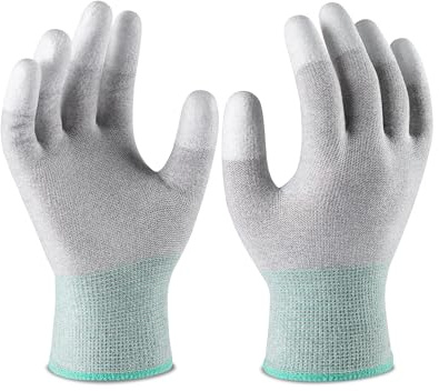 ThxToms ESD Anti Static Gloves, High Resistance Carbon Fiber Computer Gloves, Large 1 Pair