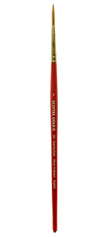 Winsor & Newton Series 202 Size 4 Sceptre Gold Ii Short Handle Long Round/Designers Brush