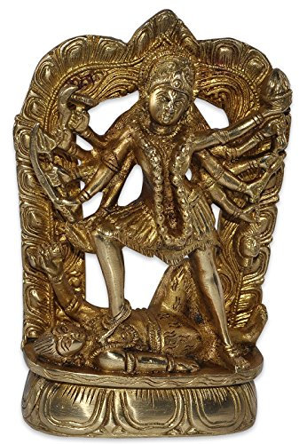 DakshCraft Göttin Kali Idol Statue Steht auf Shiv für zu Hause Dekor Geschenke antike Elemente Pooja Zubehör