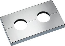 Doppelrosette Typ Kopenhagen Chrom glänzend - 19mm