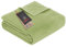 Ibena Kuscheldecke XXL Porto 3560 / Tagesdecke grün/Wolldecke 220x240 cm/flauschig weich und angenehm warm, Baumwollmischung in hervorragender Qualität, Größen