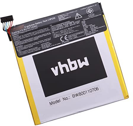 vhbw Akku kompatibel mit Asus ME372CG, PadFone 7, FonePad 7 Tablet Pad (3900 mAh, 3,8 V, Li-Polymer) - Ersatz für C11-P1310, C11P1310