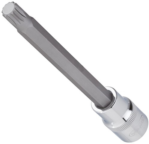 VIGOR Schraubendrehereinsatz, V2122, 1/2″, XZN, SW M5, Länge l2 140 mm | Antrieb 1/2 Zoll (12,5 mm) Vierkant hohl, Abtrieb Innen Vielzahn Profil XZN, Länge l2 140 mm, 129 g, SW M5 , 1/2″ , XZN