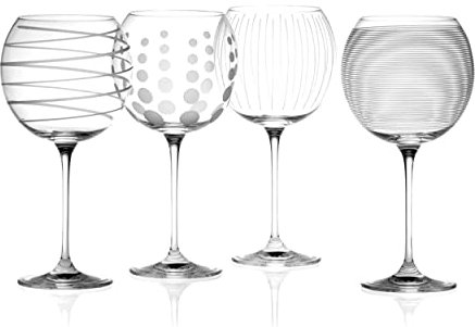 Mikasa Cheers 5159316 Lot de 4 Verres Ballon à gin en Cristal - Argenté