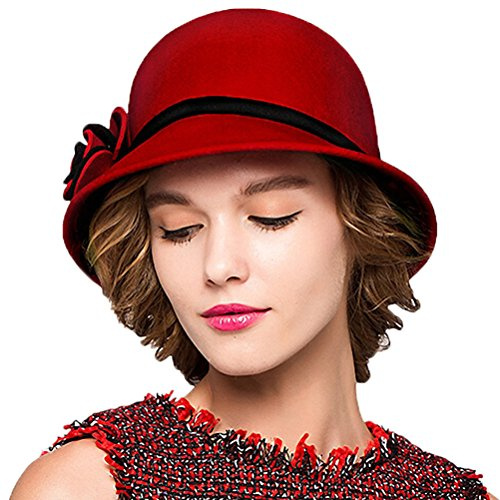 Maitose™ Frauen Bow Wollfilz Bucket Hat