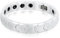 JewelryWe Schmuck Herren Armband, Keramik Porzellan, 11mm Breit Klassiker Poliert Link Magnetarmband Armkette, Weiss