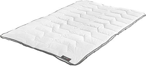 Badenia Trendline Basic 4-Jahresz.-Steppbett kochfest mit Bezug aus hochwertigem Baumwoll-Mischgewebe für einen erholsamen Schlaf, Made in Germany, 135 x 200 cm weiß, Öko-Tex zertifiziert