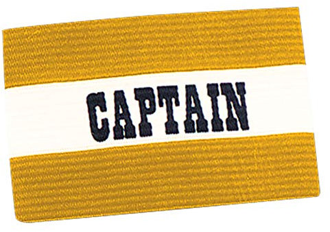 CHAMPRO Kapitänsbinde (Gelb/Weiß, Erwachsene)