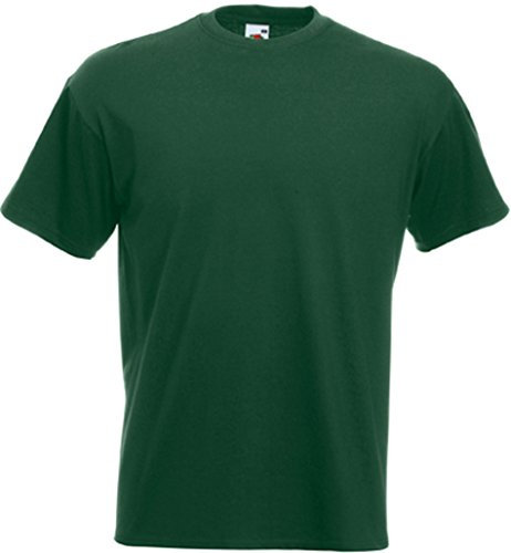 Fruit of the Loom Men Super Premium Short Sleeve T-shirt - Bottle Green, 2X-Large