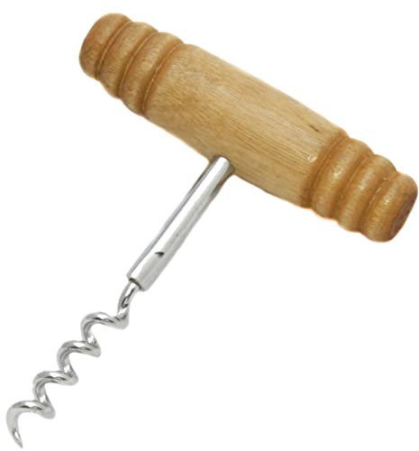 Chef Craft 20963 Select Korkenzieher mit Holzgriff, chrom, Natur