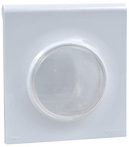 Schneider Electric - Odace Styl Pratic, plaque Blanc avec couvercle souple translucide 1 poste IP44 - S520772