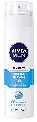 Nivea Men Sensitive Cooling Shaving Gel 0% Alcohol Skin Care 200 ml