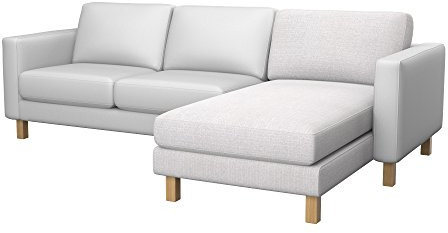 Soferia Überzug Kompatibel Mit KARLSTAD Anbau Recamiere Sofasitzbezug Sitzkissenbezug Chaiselongue-Bezug Cover Einfache Reinigung Allergiefrei Naturel Off-White
