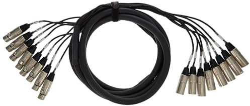 KIRLIN Cable MT-815-3M 3-Meter 8-Channel Multi-Track Snake Cable XLR Male to XLR Female