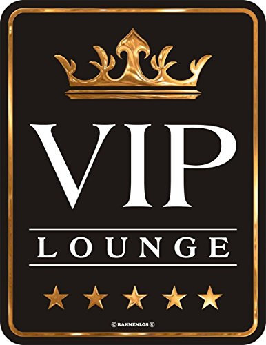 RAHMENLOS Original Blechschild VIP Lounge Nr.3484