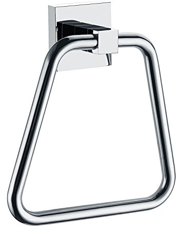 Wall-Mounted Ring Towel Holder with Polished Chrome Finish
