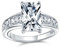 Personalisieren Zeitloser Klassischer AAA Zirkonia 4CT Rechteck Smaragdschliff Solitär Verlobungsring für Frauen CZ Seite Baguette Band .925 Sterling Silber Anpassbar