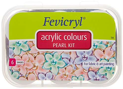Fevicryl kit de peinture acrylique, perle, 6 Nuances