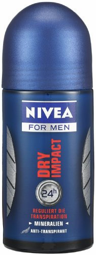 Nivea Deo Roll-On Dry Impact for Men, 50 ml, 3er Pack (3 x 50 ml)