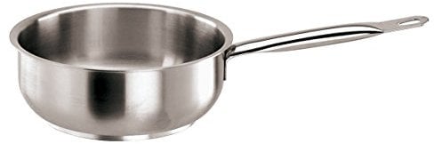 Paderno World Cuisine Stainless Steel Saucier Pan, Small, Gray