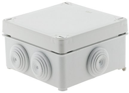 Zenitech - Boîte Étanche Carrée à Visser 1/4 de Tour IP55-100x100x50mm - pour Travaux Électriques Extérieurs - Couvercle Imperdable - Entrée Câbles sans Découpe - Gris - 80mm