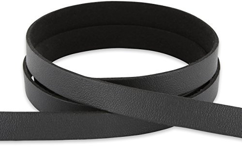 AURORIS - weiches flaches Band aus Lederimitat Farbe/Breite/Länge wählbar - Variante: schwarz/Breite 10mm / Länge 5m