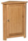 Hallowood Furniture Waverly Oak Small Corner Cabinet, Light Oak Solid Wooden Small Cupboard with 2 Adjustable Shelves for Bedroom, Corner Display Cabinet for Kitchen & Living Room