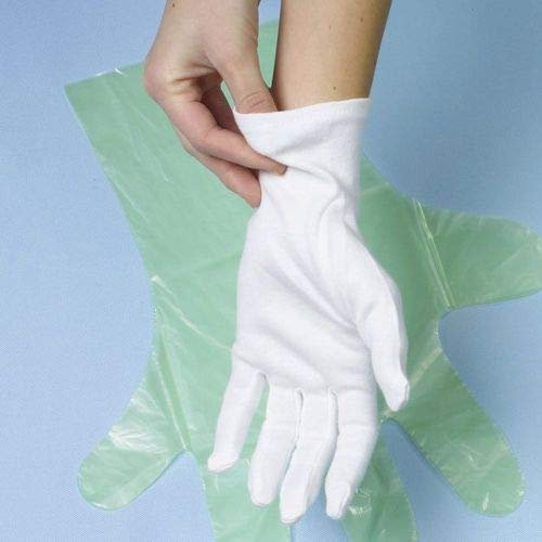 Baumwollhandschuhe weiß Größe M/L/XL/XXL - Polierhandschuhe Unterziehhandschuh Eindeckhandschuhe Confiserie-, Gastronomie-, Catering-Handschuhe, Karneval-Handschuhe (144 Paar M)