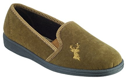 Mirak Mens Stag Slip On Slipper in Tan - Size 8 UK - Brown