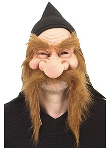 NET TOYS Zwergen Faschingsmaske Latex Maske Gummimaske Zwerg Zwergenmaske Gnommaske Wichtel
