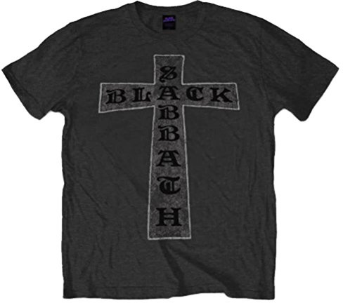 Bravado Men's Official Sabbath Cross Charcoal T Shirt Medium Grey