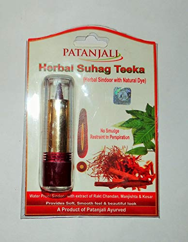 Patanjali Herbal Tea Suhag Teeka, 3.0 grams (Herbal Blend, 1 teabag, 3.0 grams, Keep Dry, 20.0 grams display weight, 1 piece)