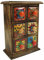 GURU SHOP Apothekerschränkchen mit Bunten Keramik Schubfächern, Gewürzkiste - 2x3 Fächer Modell 1, Braun, 25x18x10 cm, Dosen, Boxen & Schatullen