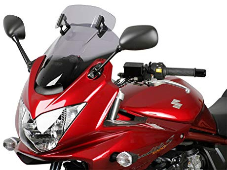 Motorrad MRA Vario Verstellbare Tourenscheibe Rauchgrau | Ersatzscheibe rauchgrau ohne Montagekit; kompatibel mit Suzuki GSF 650 S, GSF 1200 Bandit S; nutzt alte Befestigung