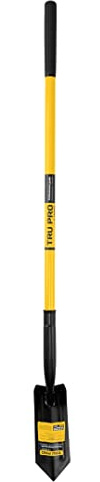 Truper TruPro California Trenching Shovel, 4-Inch 13-Gauge Steel Blade, 48-Inch Fiberglass Handle, 9-Inch Non-Slip Cushion Grip (Model 33436)