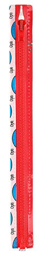 Opti P60-65-00722 Reißverschluss, 100Prozent Polyester, 00722 Rot, 65cm