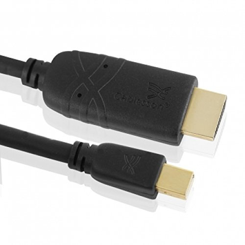 Cablesson Mini DisplayPort to HDMI Cable 2m for Apple iMac MacBook Pro Air LCD TV (VIDEO Adapter lead for Apple iMac- Unibody MacBook - Pro - Air & PC with Mini DP etc.) Full HD 1080p 24k Gold Plated