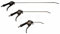 KIT 3 PISTOLA ARIA SOFFIAGGIO PER COMPRESSORE CON CANNA CURVA LUNGA 11 30 50 CM