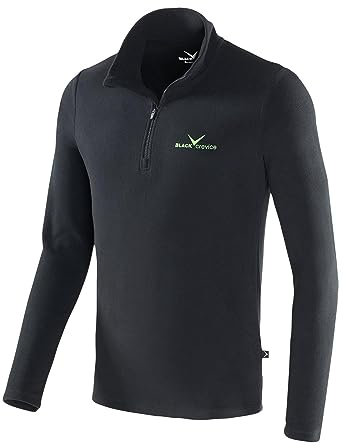 Black Crevice Herren Fleece Skirolli, schwarz/grün, 3XL