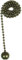 Jandorf ZUGKETTE ANT BR 12 (1er Pack) - Gold, Messing, Rund, 30,5 cm Kette, Schalterkette, Alltag, Alltag, WREATH, Lampen- und Deckenketten
