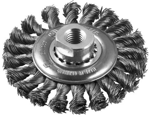 Bosch 2609256509 M14 100mm Stainless Wire Wheel Knotted Wire