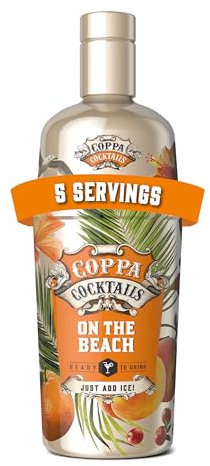 Coppa Cocktails Sex on the Beach 0,7L, 10% Vol. - Fertig gemixter Cocktail mit Vodka, Pfirsich und tropischen Früchten, Ready to Serve - Sommer-Klassiker im Glas