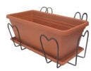 CIS 3 Vaso Fioriera in plastica con portavaso e sottovaso 50x20