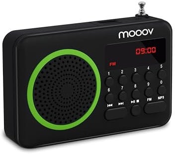 Metronic Radio/Alarm Clock MP3 USB Port Black and Green