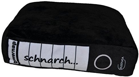 BUSDUGA - 2469 Ordnerkissen, Schnarch Ordner, Kissen im Ordner Design - ideal fürs Büro für den täglichen Powernap