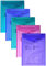 Snopake Polyfile Dokumententaschen, A4-Format, Druckknopf, ausgewählte Electra-Farben, 5 Stück