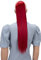 CAISHA 60cm Zopf mit 2 Bändern Pferdeschwanz Langhaar Extensions Haarverlängerung Haarteil Glatt Rot HC22