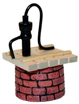 Unbekannt Miniatur Modell Zubehör, Brunnen mit Pumpe, Höhe 6cm