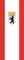 U24 Fahne Flagge Berlin Dienstflagge im Hochformat Premiumqualität 80 x 200 cm