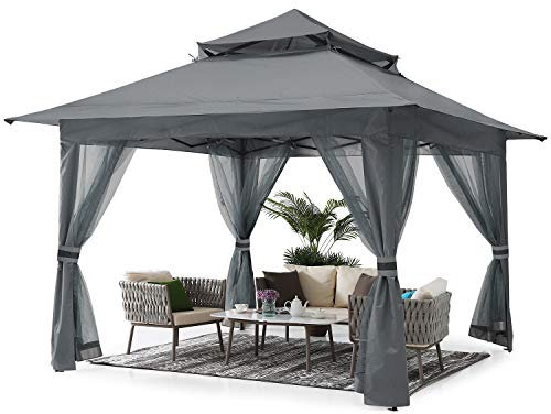Abccanopy - Tonnelle d'extérieur avec filet - 4 x 4 m